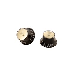 Gibson Top Hat Knobs w/ Gold Metal Insert  - 4-Pack (Black)