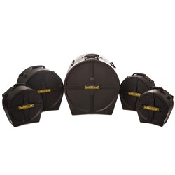 Hardcase Standard Set 14" Sn 12" & 13" Toms 16" FT 22" Bass Drum Cases (Black)