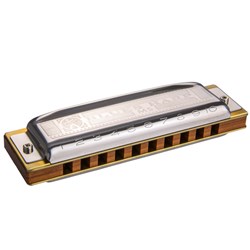 Hohner Blues Harp - 10 Hole Diatonic Harmonica w/ Wooden Reed in Key A Flat