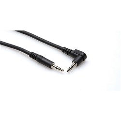 Hosa CMM-103R 3.5mm TRS to Right-Angle 3.5mm TRS Stereo Interconnect Cable (3ft)