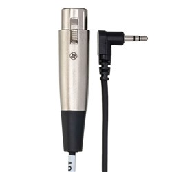 Hosa XVM-101M XLR(M) to Right-Angle 3.5mm TRS Microphone Cable (1ft)