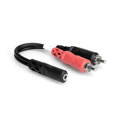 Hosa YMR197 Stereo Breakout 3.5 mm TRSF to Dual RCA
