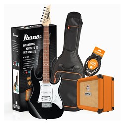 Ibanez RX40 Electric Guitar Pack w/ Orange Crush 12 Amp & Armour Gig Bag & Lead  (Black)