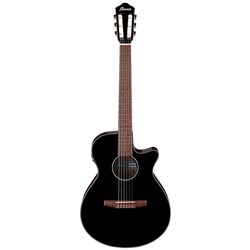 Ibanez AEG50N Classical Guitar w/ Cutaway & Pickup (Black High Gloss)