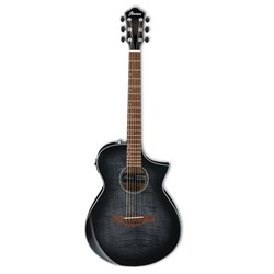 Ibanez AEWC400 AEWC Acoustic Guitar w/ Flamed Maple Top (Transparent Black Sunburst)