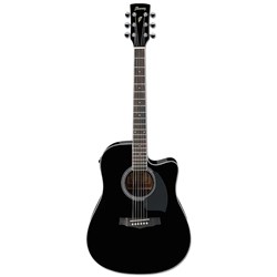 Ibanez PF15ECE Performance Acoustic Guitar w/ Cutaway & Pickup (Black High Gloss)