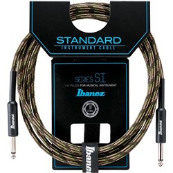 Ibanez SI10 CGR Woven Guitar Cable 2 Straight Plugs - 10ft (Camo Green)