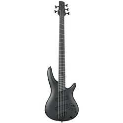 Ibanez SRMS625EX 5-String Electric Bass Guitar (Black Flat)