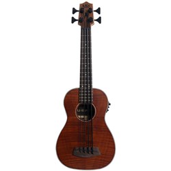 Kala U-Bass Left-Hand Acoustic Electric Ukulele Bass w/ Padded Bag (Exotic Mahogany)