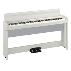 Korg C1 Air Digital Piano w/ RH3 Real Weighted Hammer Action Keyboard (White)