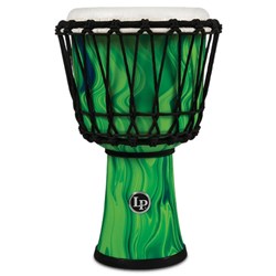 LP 7" Rope Tuned Circle Djembe with Perfect-Pitch Head (Green Marble)