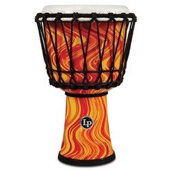 LP 7" Rope Tuned Circle Djembe with Perfect-Pitch Head (Orange Marble)