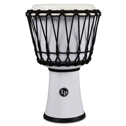 LP 7" Rope Tuned Circle Djembe with Perfect-Pitch Head (White)