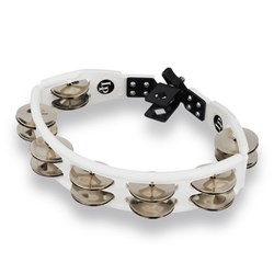 LP Cyclops Mounted Tambourine w/ Steel Jingles (White)