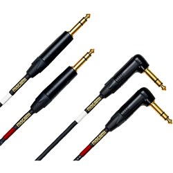 Mogami Gold Stereo Keyboard Balanced TRS-TRS Right-Angled Cable Set (6 ft)
