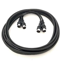 Mogami Dual MIDI Cable One Piece Moulded 5pin Connections (15ft)