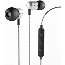 OPEN BOX Nocs NS600 Crush Earphones for Apple (Silver)