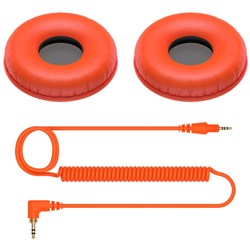 Pioneer HC-CP08 Coiled Cable & Ear Pads Accessory Pack for HDJ-CUE1 (Orange)