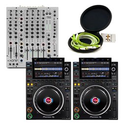 Pioneer CDJ3000 Professional DJ Pack w/ Allen & Health Xone 96 Mixer & Oyaide Neo Cables