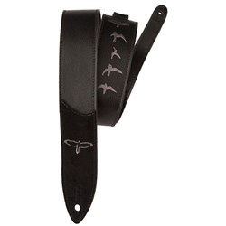 PRS Premium Leather 2" Strap Embroidered Birds (Black)