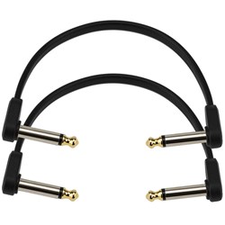 D'Addario Flat Patch Cable - Matching Right-Angle 2-Pack (6 inches)