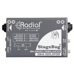 Radial StageBug SB6 Stereo Passive Audio Isolator for Balanced & Unbalanced Signals