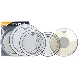 Remo PP-0320-PS Pinstripe Clear Rock Pro Pack-12"13"16" w/ Free 14" Ambassador Coated
