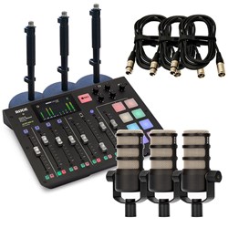 Rode RodeCaster Pro Pack 3 w/ 3x PodMic, 3x DS1 & 3x XLR Cables (3m)