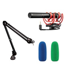 Rode VideoMic NTG Pack w/ VideoMic NTG Mic, PSA1 Boom Arm & WS-Chroma Windshield