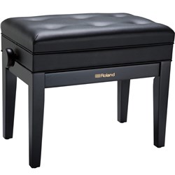 Roland RPB400 Piano Bench w/ Cushioned Seat & Storage Compartment (Satin Black)