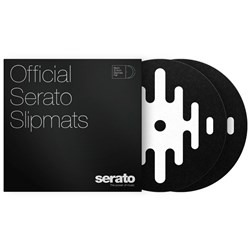 Serato DJ Pro Logo Slipmats (Black w/ White Logo) - Pair