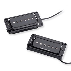 Seymour Duncan P-Rails Pickup Set Flat w/ Triple Shot Mounting Rings (Black)