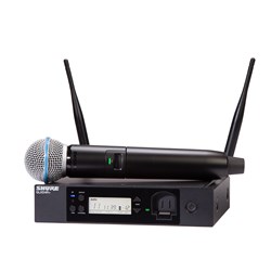 Shure GLXD24R+ / B58 Digital Wireless Rack System BETA58A Vocal Microphone