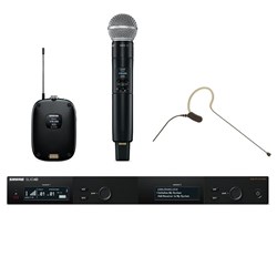 Shure SLXD Wireless Digital Dual Mic System w/ SLXD124, MX153 & SM58 (H57 Band)