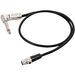 Shure WA304 4-Pin Mini TA4(F) to TS(RA) Instrument Cable for Body-Pack Transmitters (2.5ft)