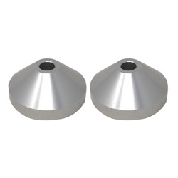 Conical Aluminum 45RPM Adapter - Silver (Pair)