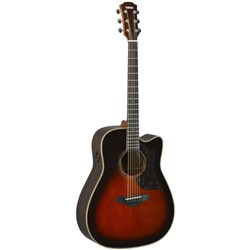 Yamaha A3R//ARE Acoustic Guitar w/ Cutaway & Pickup (Brown Sunburst)