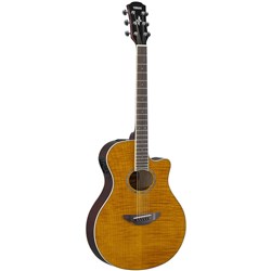 Yamaha APX600FM Thin-Line Acoustic Guitar w/ Flame Maple Top & Pickup (Amber)