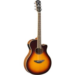 Yamaha APX700II Thin-Line Acoustic Guitar w/ Solid Top & Pickup (Brown Sunburst)