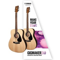 Yamaha Gigmaker 310 Acoustic Guitar Pack w/ F310 Guitar, Clip-On Tuner, Gig Bag, Picks