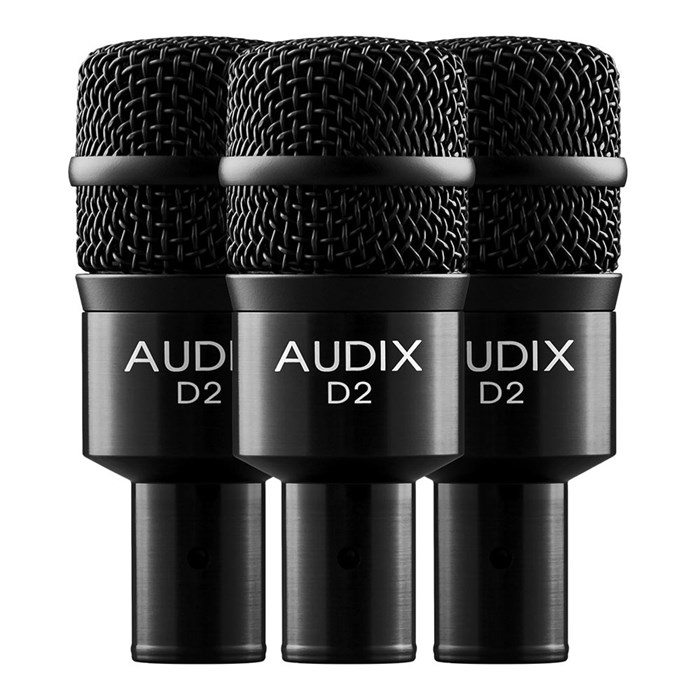 Audix D2TRIO 3 x D2 - 3 x DVICE Mounts - 3 x Mic Pouches