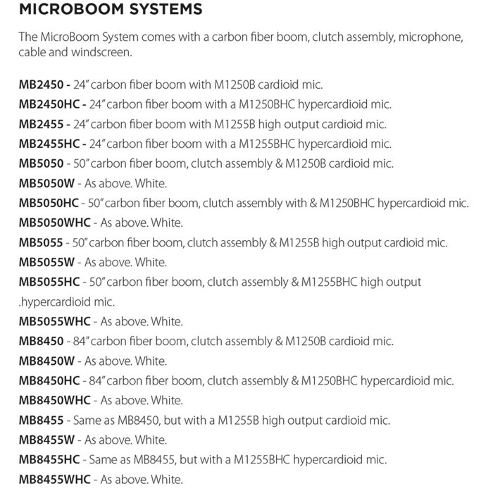 Audix MB2455-C MicroBoom System 24