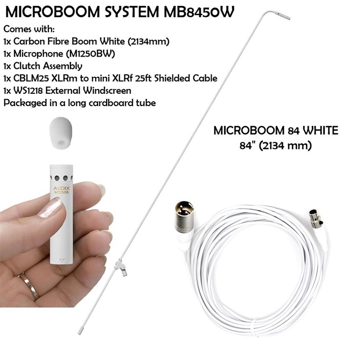 Audix MB8450W-C MicroBoom System White 84