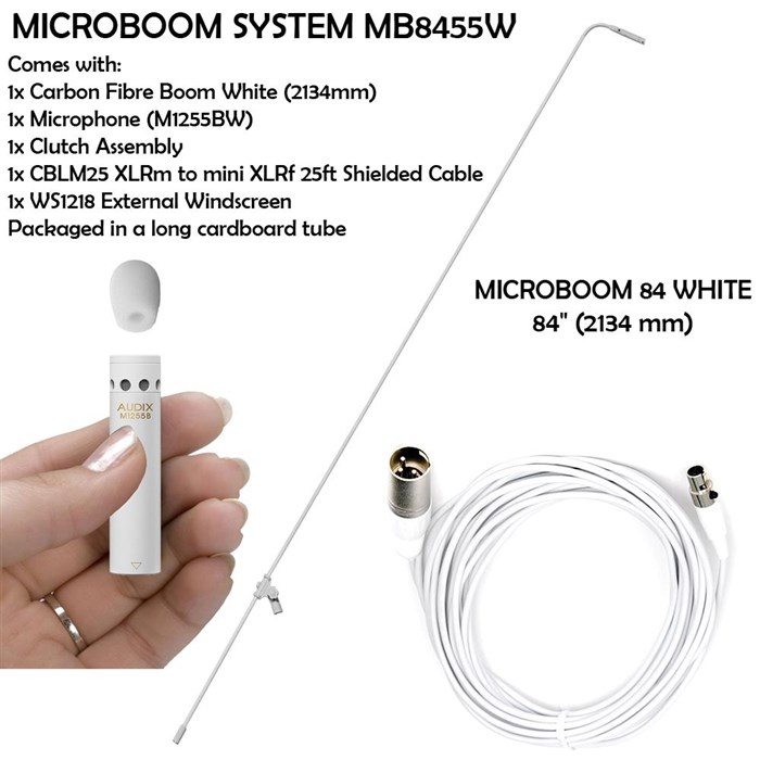 Audix MB8455W-C MicroBoom System White 84