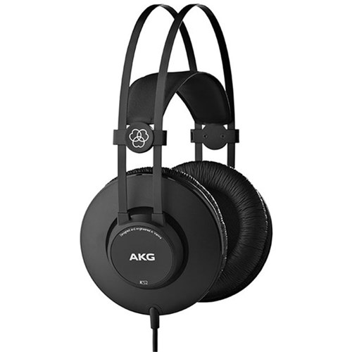 AKG K52 Closed-Back Headphones for Live Sound Monitoring & Recording Studios