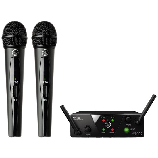 AKG WMS40 Dual Handheld Wireless Mic System Band US25A/C (537.500/539.300MHz)