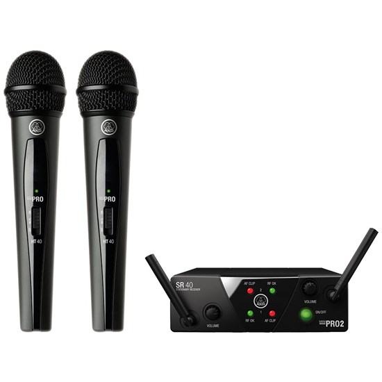 AKG WMS40 Dual Handheld Wireless Mic System Band US25B/D (537.900/540.400MHz)