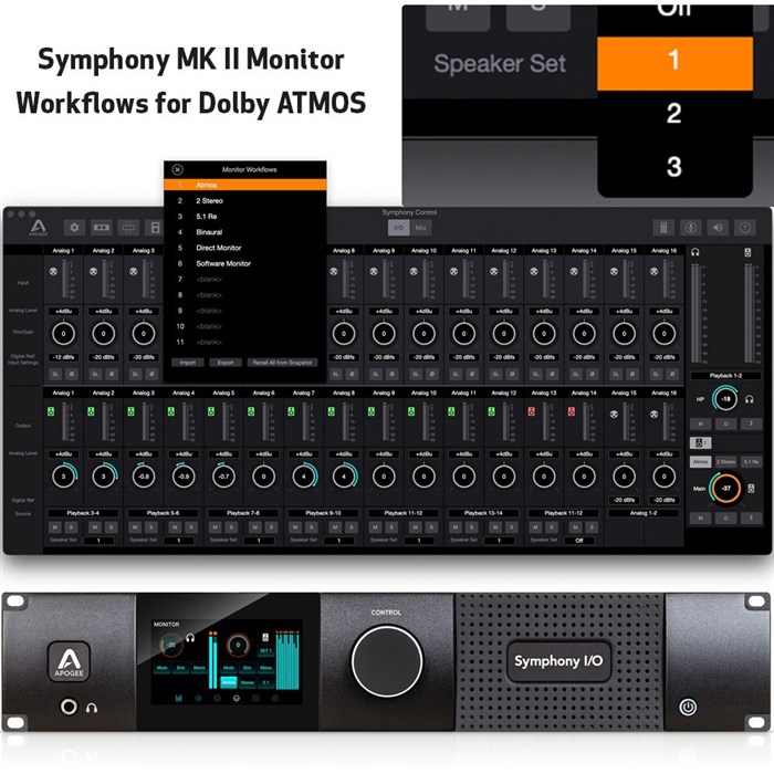 Apogee Symphony I/O MKII 16x16 SE Configuration Dante + PT HD Audio Interface