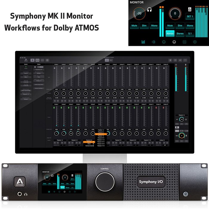 Apogee Symphony I/O MKII 8x8+8MP Configuration Dante + PT HD Audio Interface