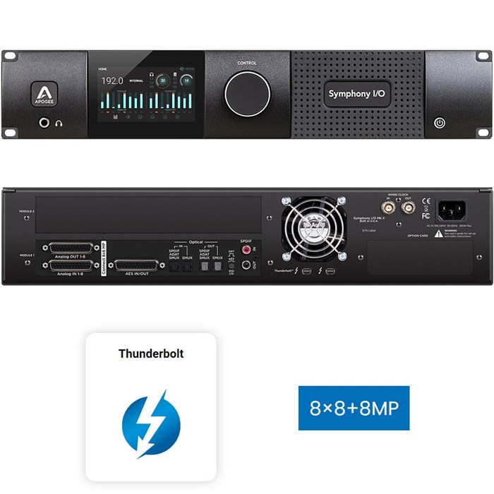 Apogee Symphony I/O MKII 8x8+8MP Configuration Thunderbolt Audio Interface